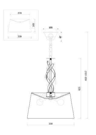 Подвесной светильник Freya Monique FR2001PL-03G Подвесной светильник Freya Monique FR2001PL-03G