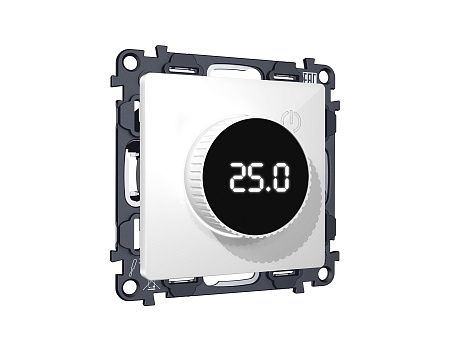 Комплект механизма терморегулятора теплого пола с цифровым дисплеем с подсветкой 16A-250V Ambrella Volt Alfa MA105810