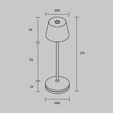 Настольная лампа светодиодная Maytoni Nook MOD494RL-L1BSK