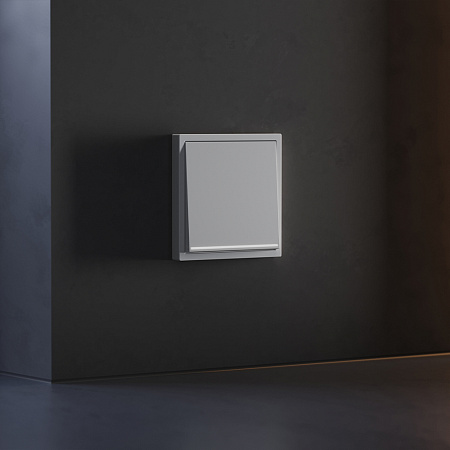 Клавиша для выключателя/переключателя одноклавишного с подсветкой Voltum S70 (серый) VLS000216