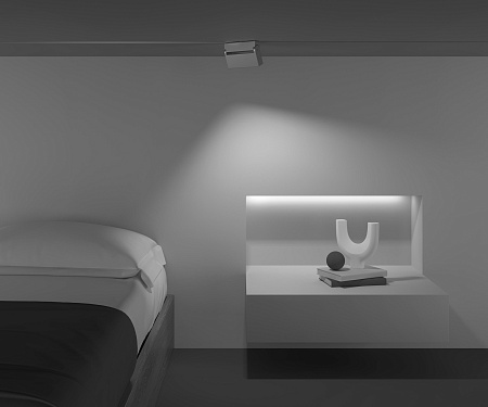 Трековый магнитный однофазный светодиодный светильник Maytoni Points Rot Gravity TR077-2-10W3K-W