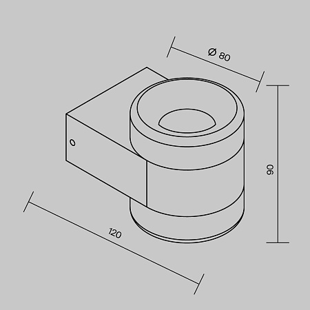 Уличный настенный светодиодный светильник Maytoni Orbit O490WL-L6W3K