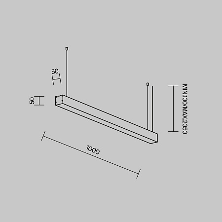 Линейный светильник светодиодный 4000К 1000*50*50мм Maytoni LL312020