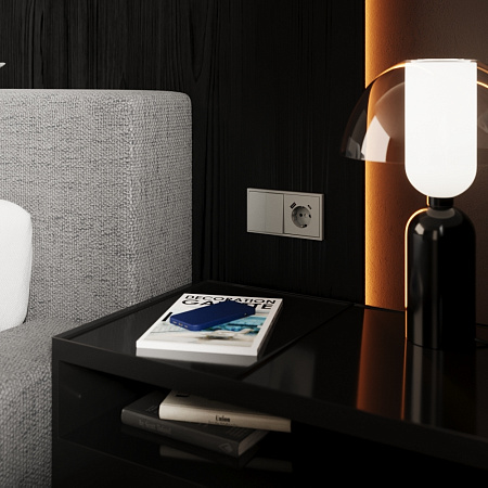 Выключатель двухклавишный перекрестный встраиваемый 10А Voltum S70 (сталь) VLS020505 Выключатель двухклавишный перекрестный встраиваемый 10А Voltum S70 (сталь) VLS020505