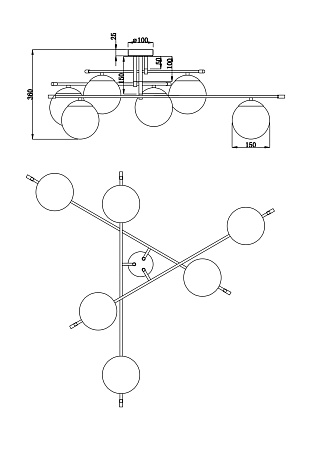 Потолочная люстра Maytoni Nostalgia MOD048CL-06G