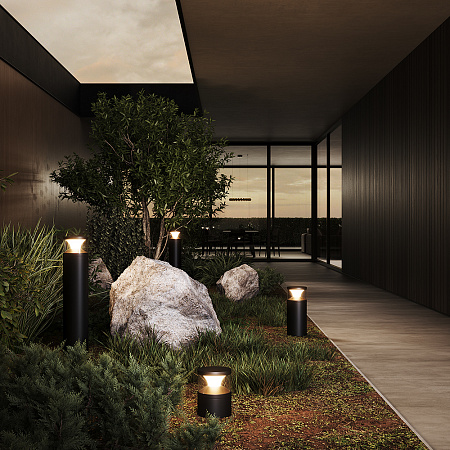 Уличный ландшафтный светодиодный светильник Maytoni Pyro O496FL-L21B3K1