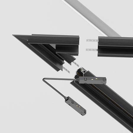 Угол для соединения 45° встраиваемого однофазного шинопровода Maytoni Gravity TRA010CLS-42B