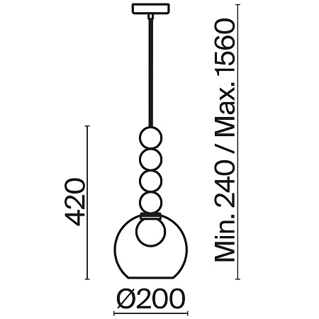 Светильник подвесной Freya Focus FR5220PL-01CH3
