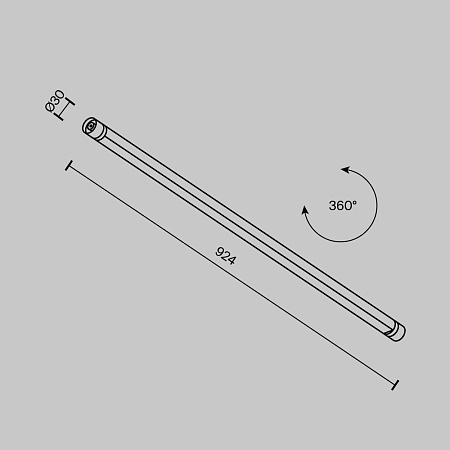 Светильник трековый светодиодный Maytoni Shelf Basis C147CL-L900-24W3K-B