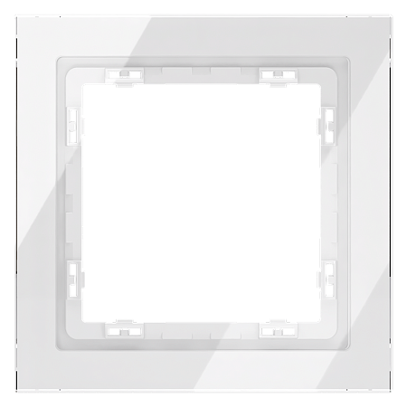 Рамка стеклянная VOLTUM S70 на 1 пост, (белый, стекло) VLS110101 Рамка стеклянная VOLTUM S70 на 1 пост, (белый, стекло) VLS110101