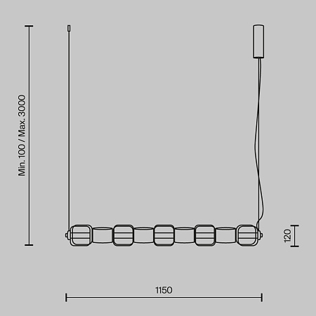 Светильник подвесной светодиодный Maytoni Ritmo MOD381PL-L45B3K