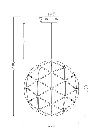 Подвесной светодиодный светильник Freya Amber FR5099PL-L45CH