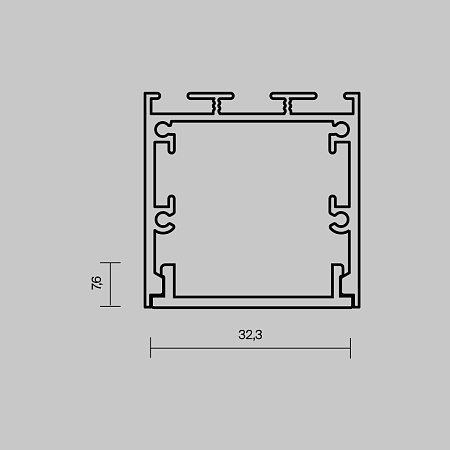 Рассеиватель для профиля 35×35 (Чёрный, 3 м), Maytoni ALM-35-B-DF-3M 642041 Рассеиватель для профиля 35×35 (Чёрный, 3 м), Maytoni ALM-35-B-DF-3M 642041
