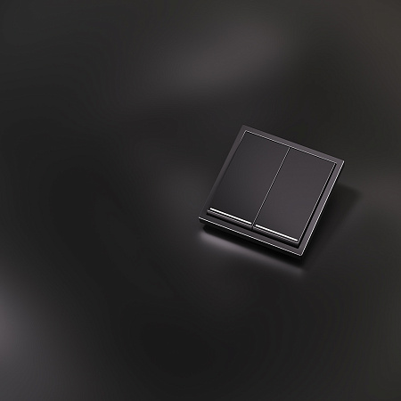 Клавиши для выключателя/переключателя двухклавишного с подсветкой Voltum S70 METAL (антрацит) VLSM000412