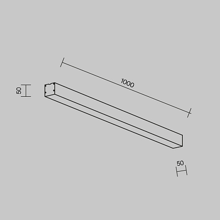 Линейный светильник светодиодный 3000К 1000*50*50мм Maytoni LL311019
