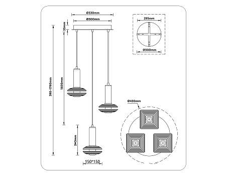 Светильник подвесной светодиодный Ambrella light HIGH LIGHT LH31011
