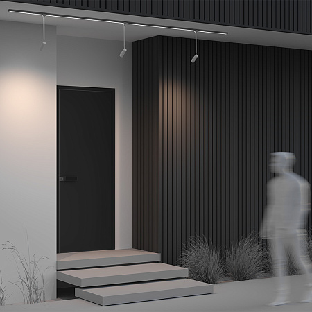 Трековый однофазный уличный светодиодный светильник Maytoni Elasity IP Focus Led O-TR01-2-P-8WW3K