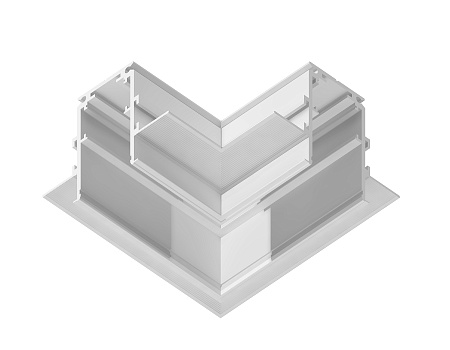 Коннектор угловой для встраиваемого шинопровода TRACK SYSTEM Standard 48V GL3352-9.5