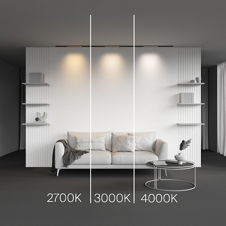 Трековый магнитный светодиодный светильник Maytoni LEVITY Basis TR190-1-5W2.7K-B