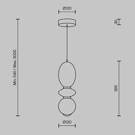 Светильник подвесной светодиодный Maytoni Brosche MOD362PL-L10BG3K