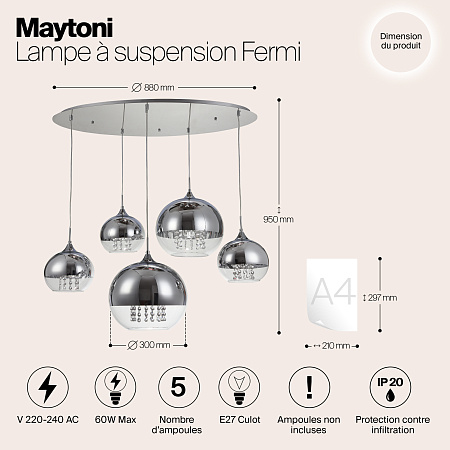 Светильник подвесной Maytoni Fermi P140-PL-170-5-N Светильник подвесной Maytoni Fermi P140-PL-170-5-N