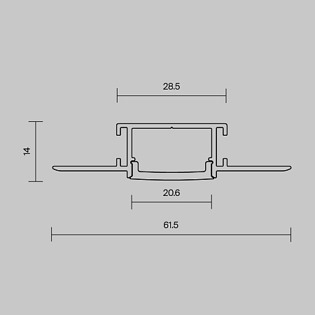 Встраиваемый профиль изогнутый в вертикали Maytoni Led Strip ALM-6214TB-S-2M 636005
