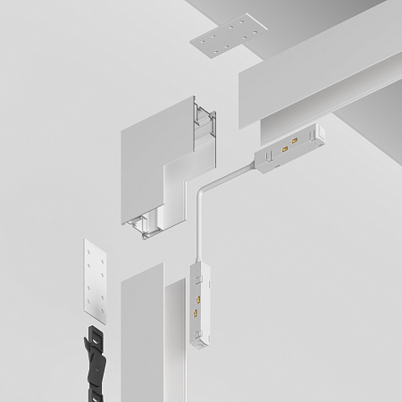 Угловой коннектор внутренний для накладного магнитного шинопровода Maytoni Gravity TRA004ICL-21W