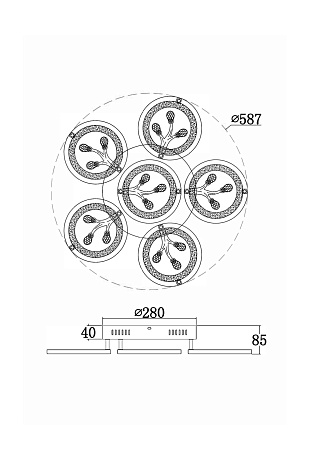 Светильник потолочный светодиодный Freya Bodge FR10017CL-L92W