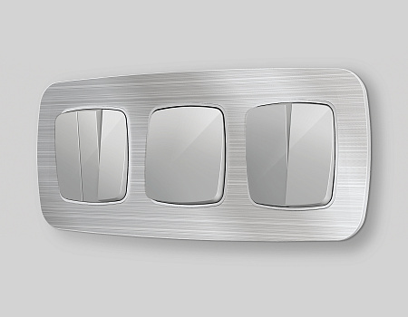 Комплект механизма 2-клавишного перекрестного выключателя 10A Omega MO403030