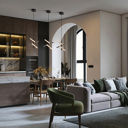 Люстра на штанге светодиодная Freya Brilliance FR5557PL-L32B Люстра на штанге светодиодная Freya Brilliance FR5557PL-L32B