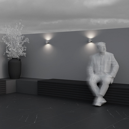 Уличный настенный светодиодный светильник Maytoni Orbit O490WL-L6W3K