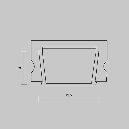 Рассеиватель для профиля 15×06 (Чёрный, 2 м), Maytoni ALM-001-B-DF-2M 642021