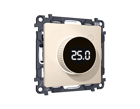 Комплект механизма терморегулятора с цифровым дисплеем с подсветкой и датчиком для теплого пола 16A-250V Ambrella Volt Alfa MA325810