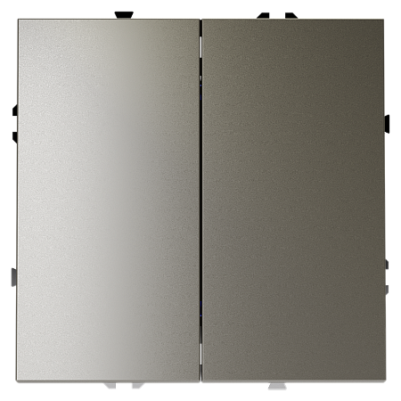 Выключатель встраиваемый VOLTUM S70 двухклавишный (шелк) VLS020104