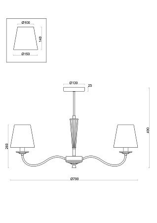 Люстра на штанге Freya Osborn FR2027PL-07N Люстра на штанге Freya Osborn FR2027PL-07N