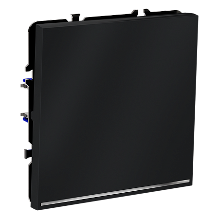 Выключатель встраиваемый VOLTUM S70 одноклавишный с подсветкой (графит) VLS010207