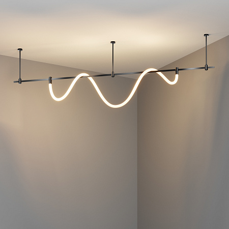 Трековый однофазный магнитный светодиодный светильник Maytoni Flarity Tau TR154-1-27W3K-B