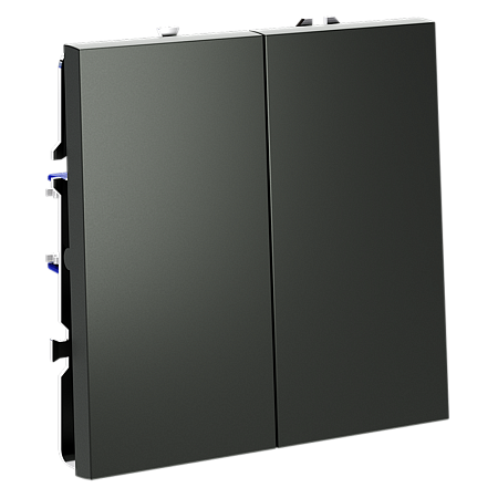 Выключатель встраиваемый VOLTUM S70 двухклавишный (титан) VLS020106 Выключатель встраиваемый VOLTUM S70 двухклавишный (титан) VLS020106