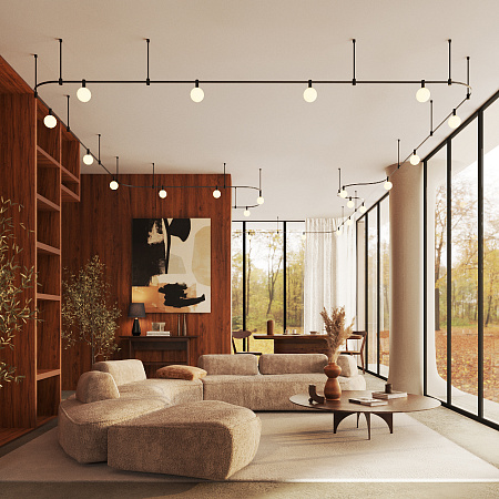 Трековый магнитный гибкий светодиодный светильник Maytoni FLEXITY Luna TR208-1-5W3K-B