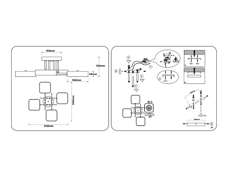 Люстра потолочная светодиодная FL516341 Люстра потолочная светодиодная FL516341