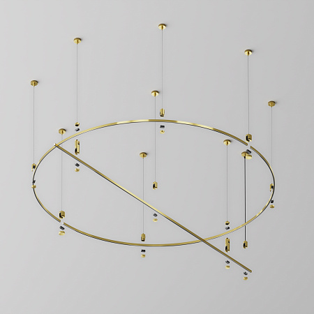 Шинопровод однофазный накладной/подвесной Maytoni Flarity TRX154-2SR-D1500-BS