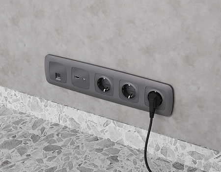 Комплект механизма компьютерной розетки RJ-45 (8P8C) CAT6A экранированной с защитной шторкой Omega MO662005 Комплект механизма компьютерной розетки RJ-45 (8P8C) CAT6A экранированной с защитной шторкой Omega MO662005