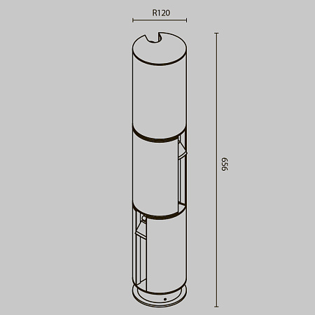 Уличный ландшафтный светодиодный светильник Maytoni Cave O468FL-L9B3K