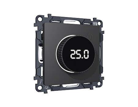 Комплект механизма терморегулятора с цифровым дисплеем с подсветкой и датчиком для теплого пола 16A-250V Ambrella Volt Alfa MA905810