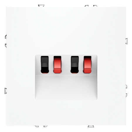 Розетка акустическая встраиваемая VOLTUM S70 4-местная, (белый матовый) VLS060302