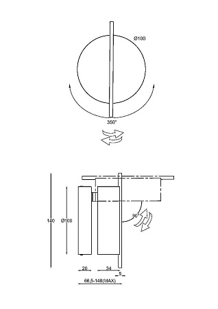 Светильник настенный светодиодный Maytoni Nuance MOD180WL-L4B3K