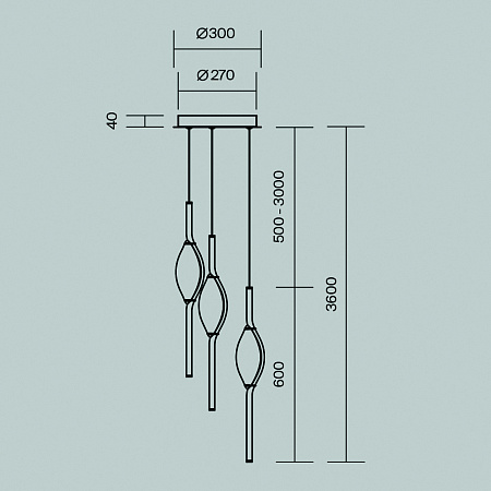 Светильник подвесной светодиодный Maytoni Foresight MOD347PL-L24BS3K