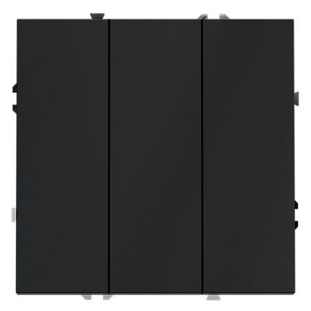 Выключатель встраиваемый VOLTUM S70 трехклавишный (графит) VLS030107