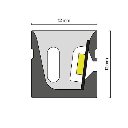 Гибкий неон 12 Вт/м 4000К 24V IP20 Maytoni Изгиб вдоль оптической оси 432023