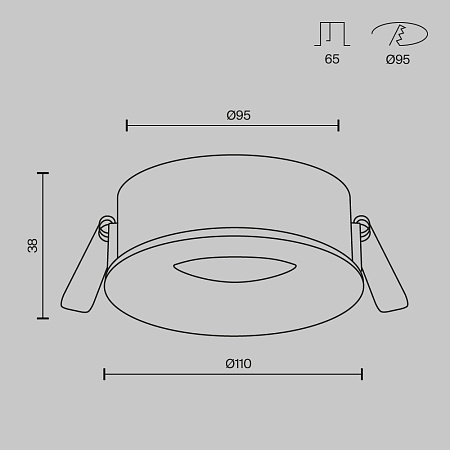 Светильник встраиваемый Maytoni Slim DL027-GX53-MG